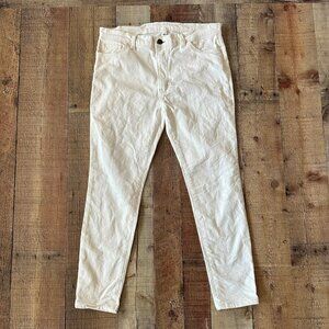 Blue delta womens size 34” cream skinny mid rise denim jeans